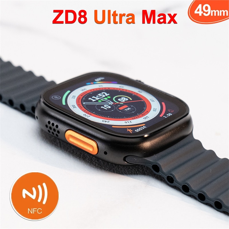 ZD8 Ʈ ƽ Ʈ ġ ø 8 49mm ƼŸ ձ ٵ 2.08 &ȭ NFC   ECG IP68  Ʈ ġ